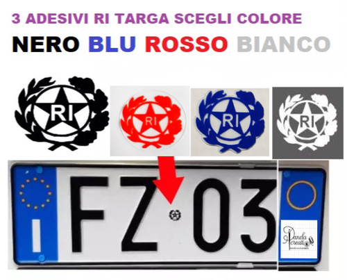 Kit adesivo targa auto - 3,