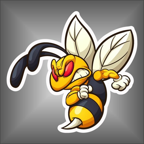 Adesivo sticker calabrone - adesivo,