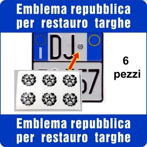 Adesivo stemma targa auto moto - adesivo,