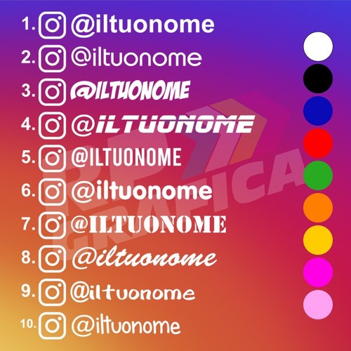 Adesivo nome instagram - nome,