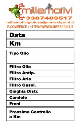Etichette tagliando auto - tagliando,