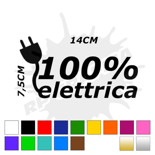 Adesivo 100 elettrica sticker - adesivo,