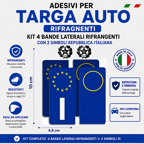 Adesivi targa auto - auto, italiana