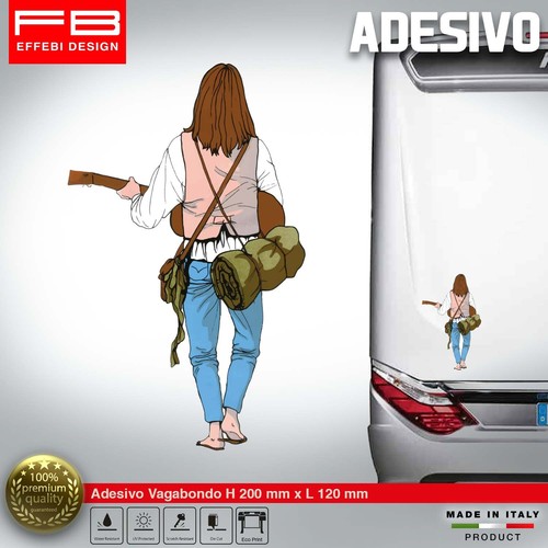 Adesivo vagabondo con - adesivo,