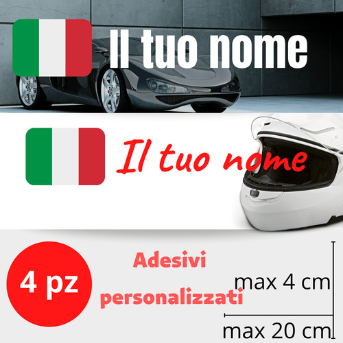 Adesivi con nome bandiera - adesivi,