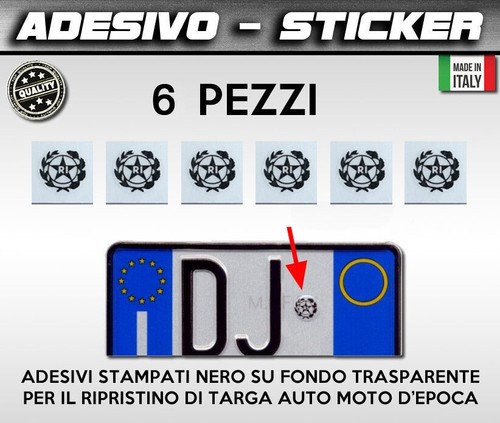 Logo adesivo targa nero - logo,