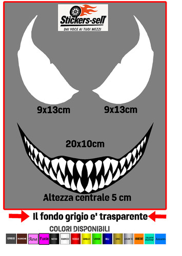 Adesivo venom moto casco - /,