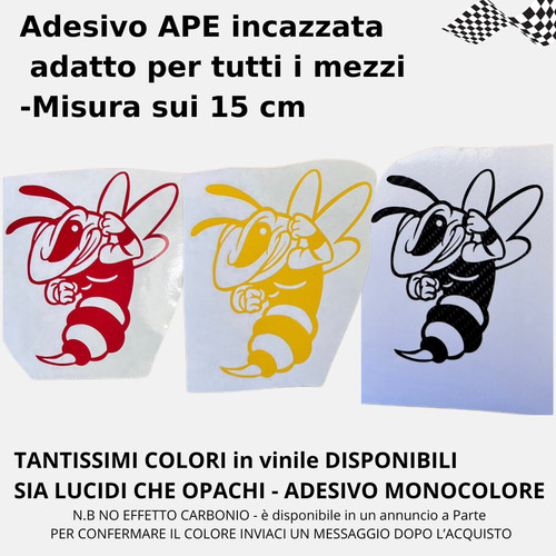 Adesivo ape arrabbiata - arrabbiata, vespa