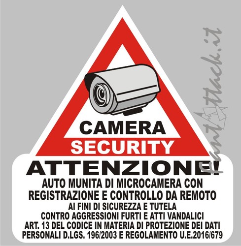 Adesivo triangolare auto - adesivo,