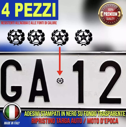 Adesivo stemma targa auto - adesivo, moto